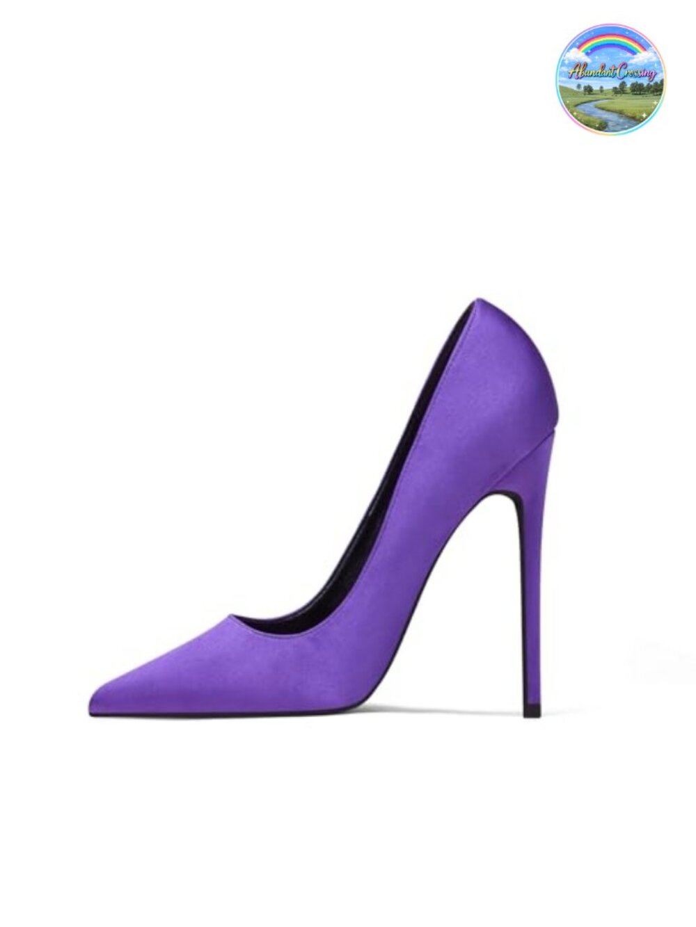 Satin Pointed Toe Slip On Stiletto Pumps High Heels Formal